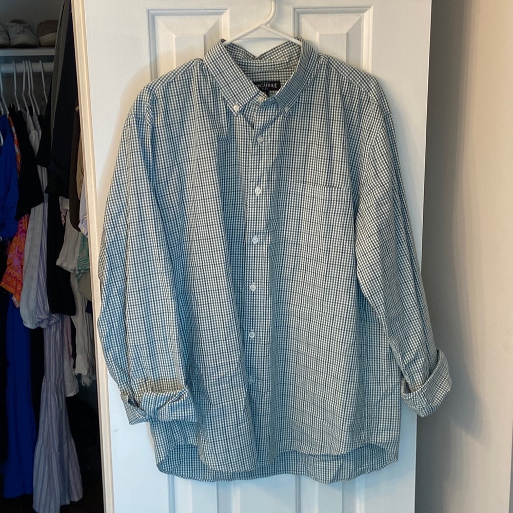Men’s J.Crew Mercantile Button Down Shirt in Green Plaid
